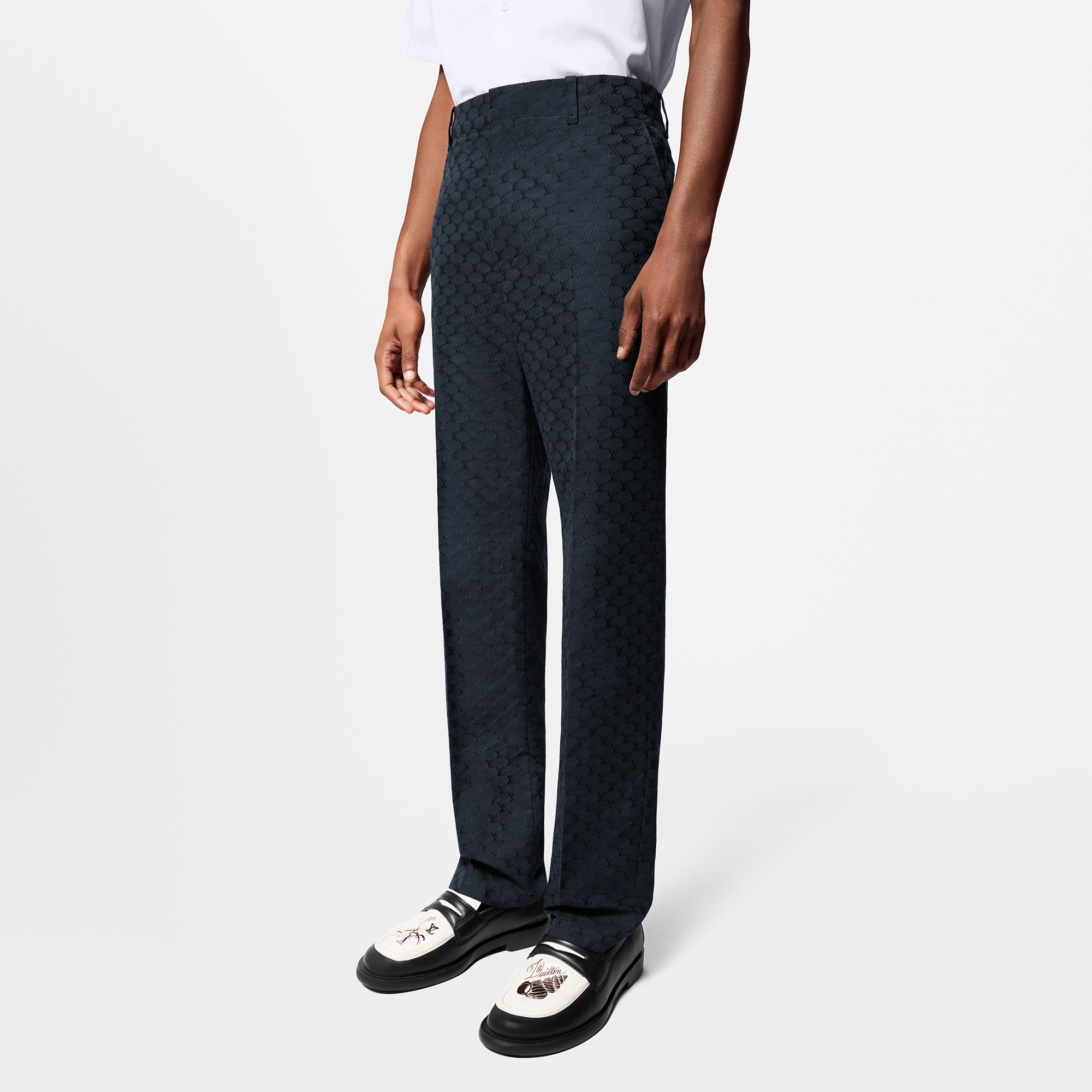 Pantalón clásico en mezcla de seda y algodón  Hombre Prêt-à-Porter Pantalones | LOUIS VUITTON (Zoom de producto)